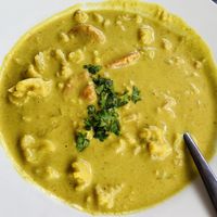 Cauliflower soup at Cafe Verde in New Smyrna Beach