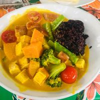 Yellow Thai Coconut Curry at Cafe Verde in New Smyrna Beach
