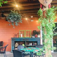 Cute Atmosphere, Plants everywhere!  at Cafe Verde in New Smyrna Beach