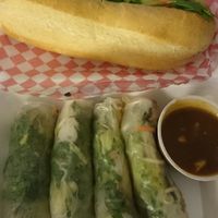 Lemongrass Bahn mi and 4 season rolls.  at All Chay in Salt Lake City
