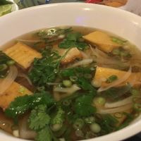 pho, egg rolls, and lemongrass tofu  at All Chay in Salt Lake City