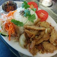 Lucky Lemongrass spicy chicken  at All Chay in Salt Lake City