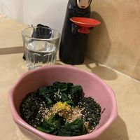 Seaweed and peanut butter spinach (much recommended)  at Vegan Ramen Shop - Finlandzka in Warsaw
