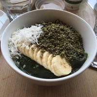 green Acai bowl at Nourish Cafe - Richmond District in San Francisco