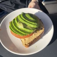 Mediterranean toast with avocadoo  at Nourish Cafe - Richmond District in San Francisco
