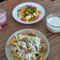 Far: Benny bowl close: feature poutine at Naked Cafe in Kelowna