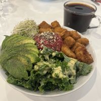 Nalu Bowl with seitan bites  at Naked Cafe in Kelowna