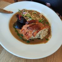 Roast celeriac, goat's cheese and cashew plait - for my veggie wife! at The Waiting Room in Stockton-on-tees