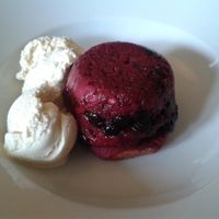 Vegan summer pudding at The Waiting Room in Stockton-on-tees