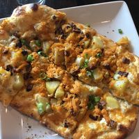 Baked potato flatbread.  There are no words for how yummy this is.  at Allie's Vegan Pizzeria and Cafe in Spokane