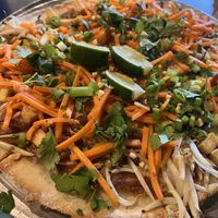 GF Pad Thai pizza  at Allie's Vegan Pizzeria and Cafe in Spokane