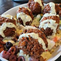 Delicious Falafel Bowl!!!!!!! at Allie's Vegan Pizzeria and Cafe in Spokane