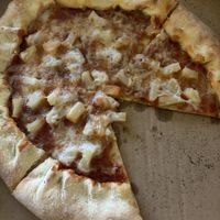 supposed to be Hawaiian (really cheese with pineapple)  at Allie's Vegan Pizzeria and Cafe in Spokane