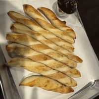 The very disappointing cinnamon twist with a Hershey’s dipping sauce that was disgusting  at Allie's Vegan Pizzeria and Cafe in Spokane