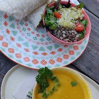 Vegan wrap & soep at Greenway in Antwerpen