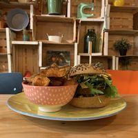 Red pepper burger at Greenway in Antwerpen