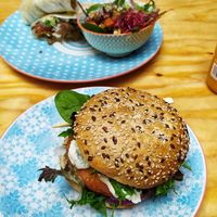 Red pepper burger at Greenway in Antwerpen