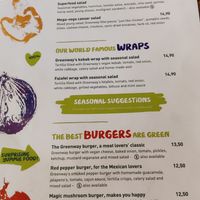 Menu at Greenway in Antwerpen