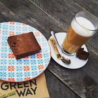 brownie & latte macchiato ♥ at Greenway in Antwerpen