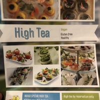 High Tea page one at Indigo Age Cafe in Vancouver