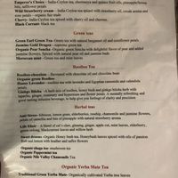 High tea page two.  at Indigo Age Cafe in Vancouver