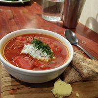 Vegan borscht at Indigo Age Cafe in Vancouver