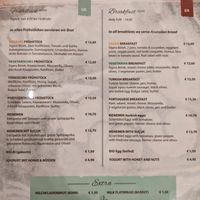 Menu - breakfast at Knofi in Berlin