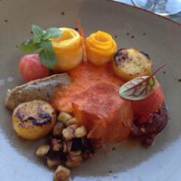 Main course: deconstructed ratatouille  at Hortus in The Hague