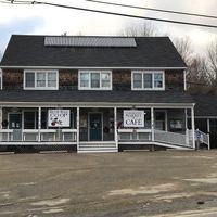 Parking lot view at Blue Hill Co-op and Cafe in Blue Hill