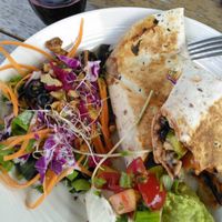 My burrito for lunch at Food Forest Organics in Greytown