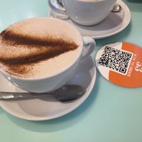 Vegan chai and oat milk lattee  at Argo on the Parade in Adelaide