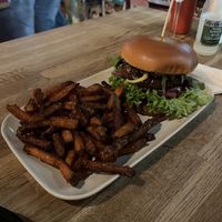 Mushroom burger   at The Vegan Bar in Malmo