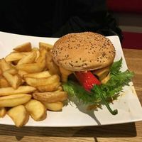 chilli mayo burger at The Vegan Bar in Malmo