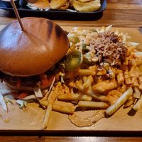 Philly cheese steak and Texas fries at The Vegan Bar in Malmo