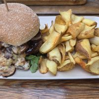 Mushy Mushy Burger at The Vegan Bar in Malmo