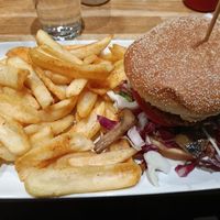 Mushy mushy hamburger at The Vegan Bar in Malmo
