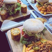 Mixed burgers at The Vegan Bar in Malmo