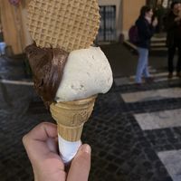 Vegan nuts and banana   at Gelateria dell Angeletto in Rome