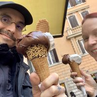 nom nom at Gelateria dell Angeletto in Rome