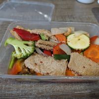 Cashew Nut Stir Fry, Vegan Chicken at Atom Thai in Newtown