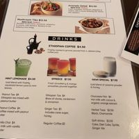 Menu  at Hawi Ethiopian Restaurant in Ithaca
