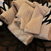 Injera  at Hawi Ethiopian Restaurant in Ithaca