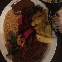 2 person vegetable combo at Hawi Ethiopian Restaurant in Ithaca