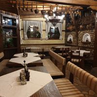 Inside seating area at Matsurev Inn in Bansko