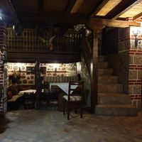 Inside seating area at Matsurev Inn in Bansko