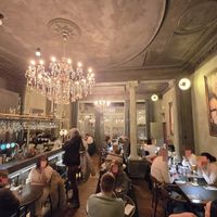 Interior, main restaurant room at Taj Mahal in Bruges