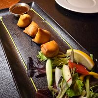 Pakoras 12€ starter at Taj Mahal in Bruges