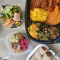 Vegan platter at Desta Ethiopian Kitchen - Briarcliff in Atlanta