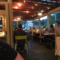 Outdoor seating area at Desta Ethiopian Kitchen - Briarcliff in Atlanta