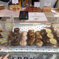 Some of the cake selection  at The Free From Bakehouse in London